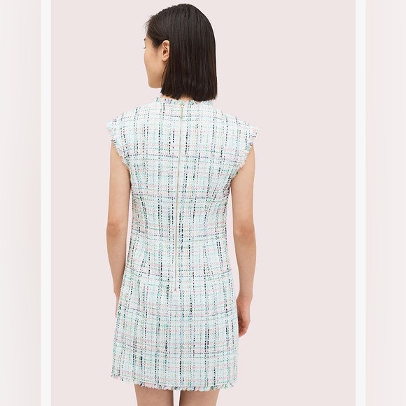 🔥🔥🔥NEW Kate Spade Pastel Tweed Shift Mini Dress - Picture 3 of 9